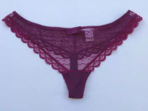 NWOT  purple Huit 8 lace  tanga Thongs  size M