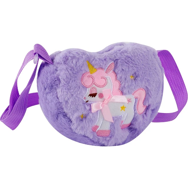 GRAZIOSA BORSA TRACOLLA Per Bambina Con Unicorno Cartone Animato Rosa