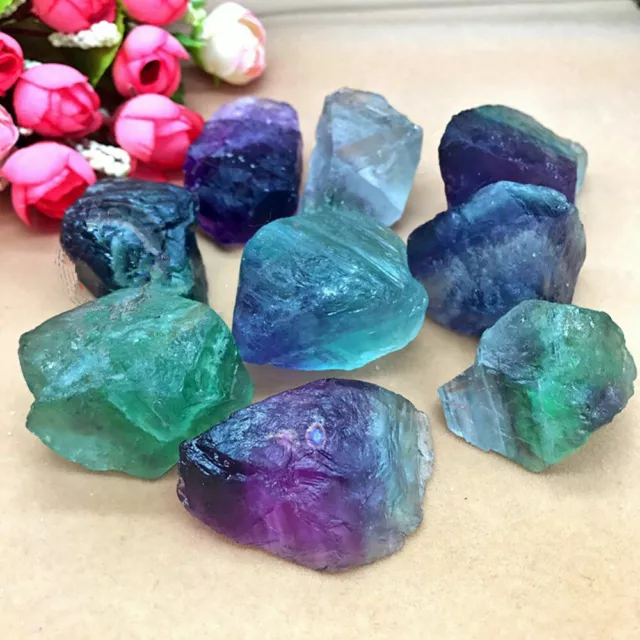 100g Natural Rough Fluorite Healing Stone Quartz Crystal Specimen Mineral Rock..