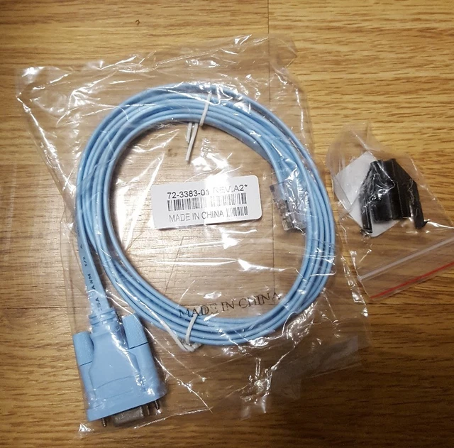 CISCO CONSOLE CABLE RJ45 to DB9 Cable Switch Router 72-3383-01 Rev A2 ...