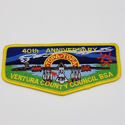 OA Topa Topa Lodge 291 40th Anniversary Ventura County Council BSA Flap