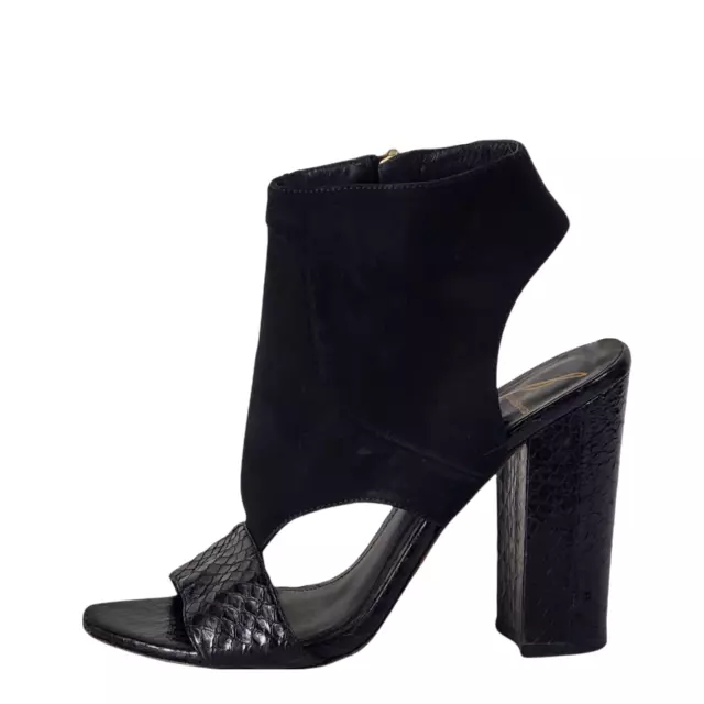 Brian Atwood Women's Biella Gladiator Black Suede Sandals Size 6.5M