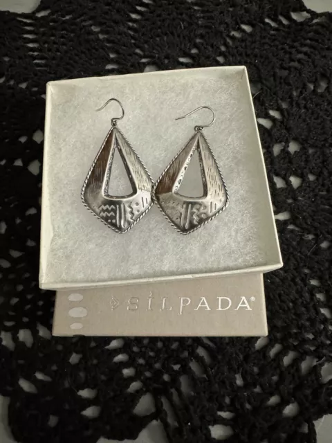 Silpada “Taos” Sterling Silver 925 Drop Dangle Earrings W3153