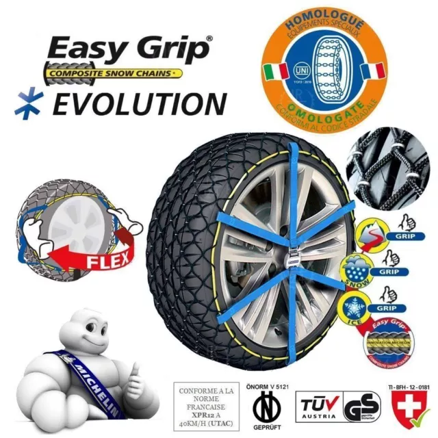 CATENE DA NEVE Michelin Easy Grip Evolution Evo 14 Misura 235/55-18 235/55  R18 EUR 154,22 - PicClick IT