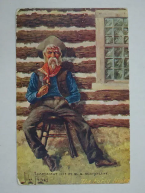 1907 John Innes Western Art Postcard The Forty Niner WG MacFarlane Troilene