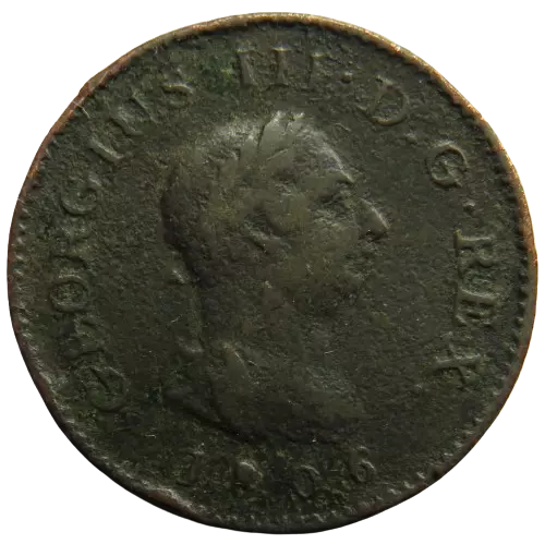 1806 King George III Farthing Coin - Great Britain