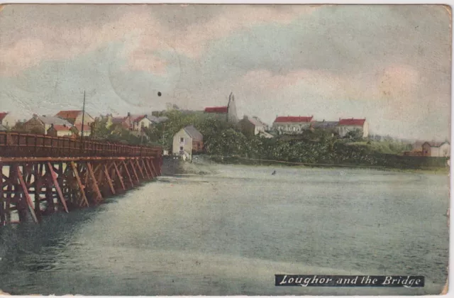 Very Rare Postcard of LOUGHER & The Bridge. Gorseinon. Posted Upper Lougher 1908