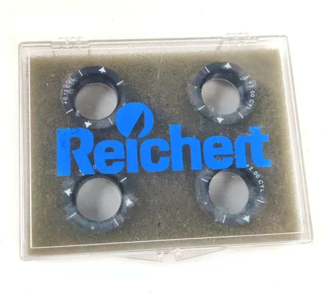 Reichert Cylinder Phoroptor Lens Set +0.12 Cyl and +2.00 cyl