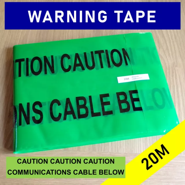  CAUTION COMMUNICATIONS CABLE BELOW plastic underground warning marker tape 20M