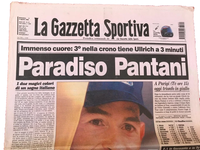 💓 CICLISMO PARADISO PANTANI GAZZETTA SPORT PIRATA GIRO ITALIA regalo per Natale