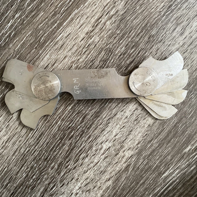 MITUTOYO NO. 186-104 Radius Gage Set 19/32 - 25/64 - Made In Japan! $9.