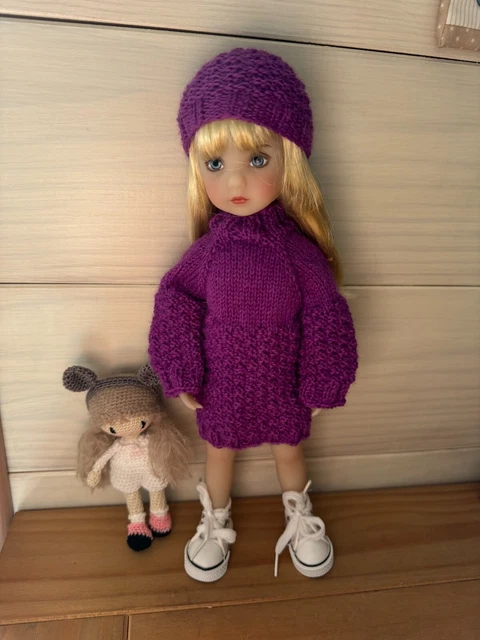 Tenue En Laine Pour Poupée Evianna Li'l Dreamer – Dianna Effner – 28 Cm – Fait Main