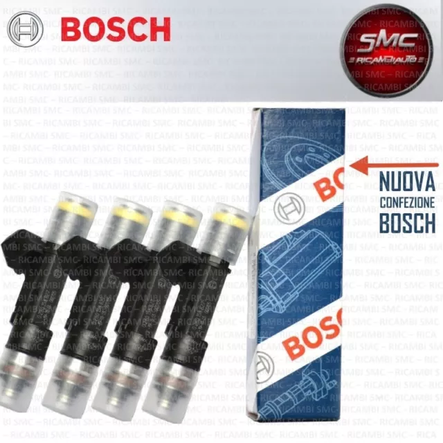 Kit 4 Iniettori Metano Bosch Fiat Panda 1.2 Natural Power 0280158827