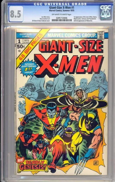 Giant-Size X-Men #1 High Grade 1st App. New X-Men Wolverine Marvel 1975 CGC 8.5