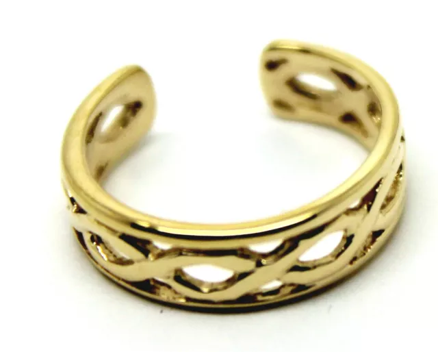 Kaedesigns New Genuine 9ct Yellow or Rose or White Gold Weave Toe Ring 339 3