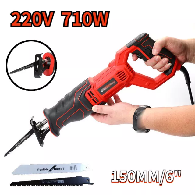 Reciprocating 150mm 6'' Saw 220V Electric Sabre Wood Metal Plastic Saw