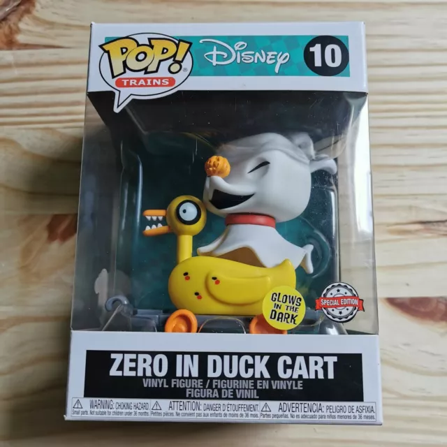 Figurine Zero In Duck Cart / L'Etrange Noel De Mr Jack / Funko Pop Disney  10 / Exclusive Special Edition / Gitd