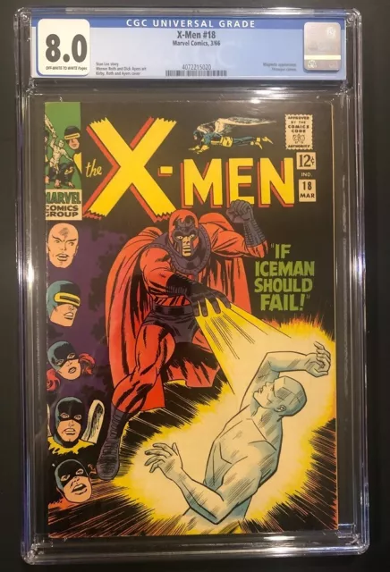 X-Men #18 CGC 8.0 Magento Appearance, Stranger Cameo, 3/66