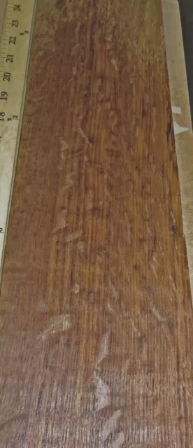 Oak Brown English Tiger Flake wood veneer 5" x 83" raw 1/42" thickness ID # 6