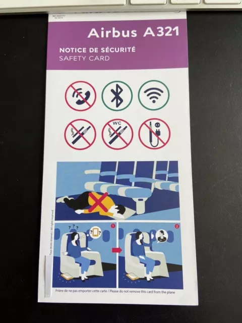 Safety Card AIRBUS A321 . 02/2019