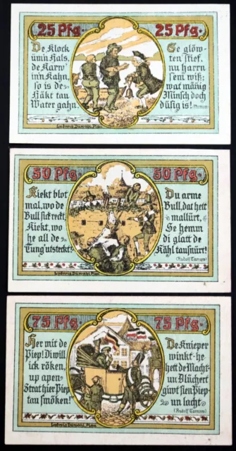 TETEROW 1922 Rare! "Raining Billions" complete series German Notgeld