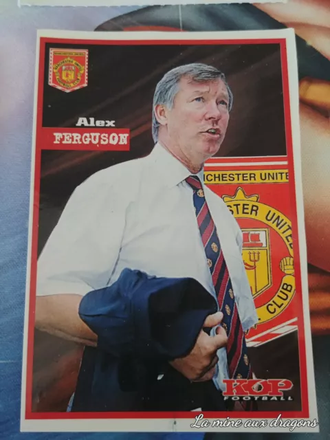 Alex Ferguson Manchester united 1999 Fiche KOP Football rare card carte man utd