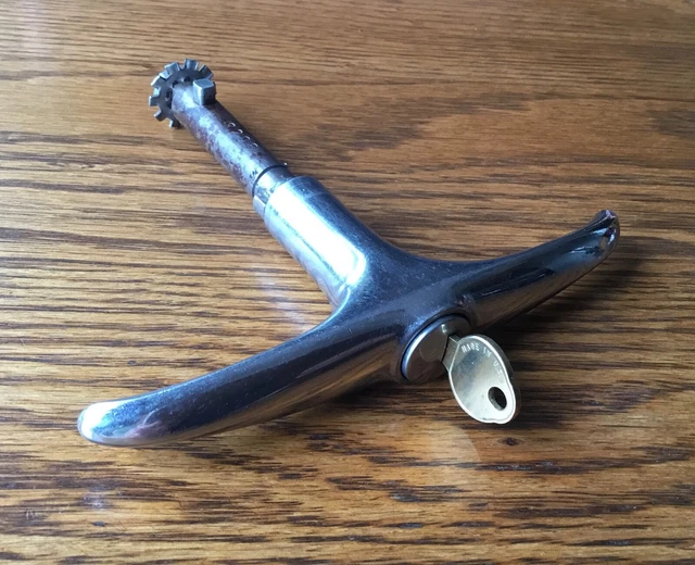 1949 Chevrolet TRUNK HANDLE w/KEY vtg 1940s GM deck lid lock