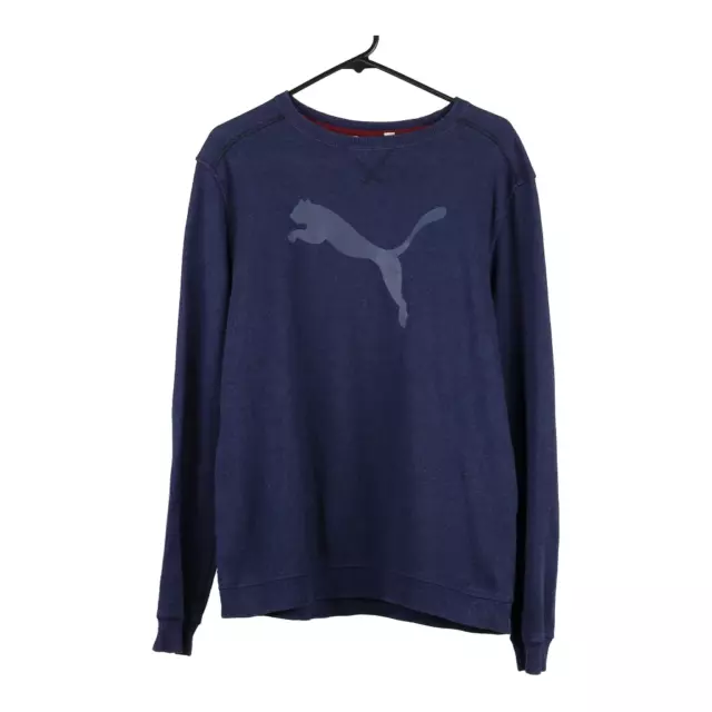 Puma Sweatshirt - Medium Blue Cotton Blend