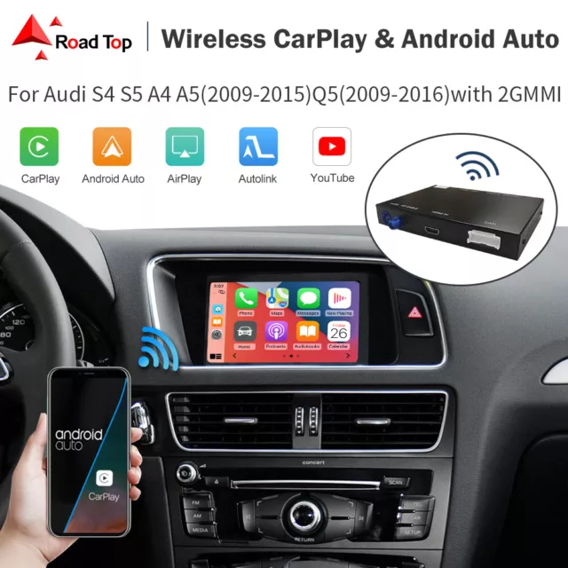 Wireless Carplay Android IOS Auto Decoder Kit For Audi S4 S5 A4 A5 Q5 With MMI2G