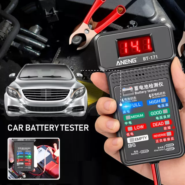 12V Car Battery Tester 100-2000CCA Battery Load Tester LCD Alternator Analyzer