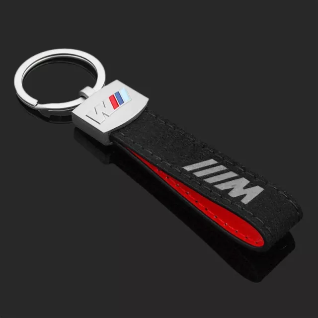 BMW M-Power Metal Alcantara Keyring Luxury Keychain High Quality Key Ring Gift