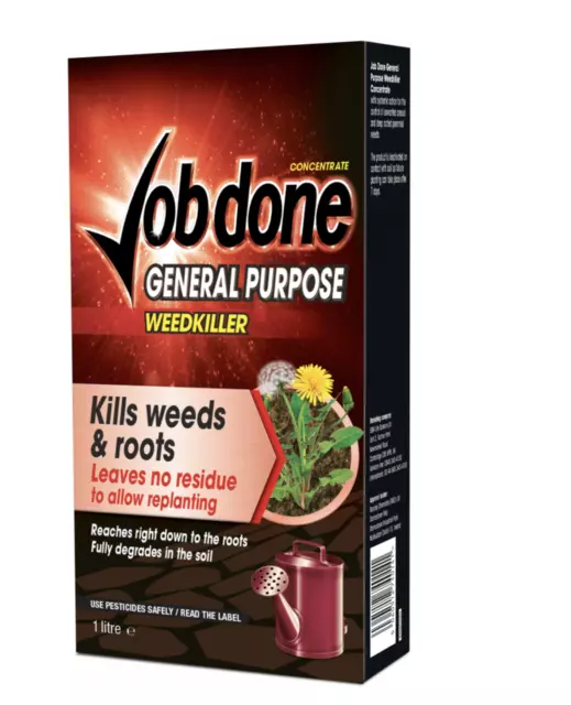 Job Done Very Strong General Purpose Weed Killer - 1 Litre Liquid Concentrate