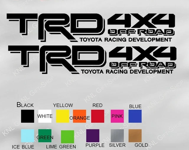 2 TRD Decals Stickers Off Road Toyota Racing Tacoma Tundra Pair