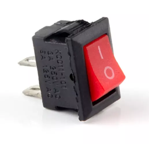 Interrupteur a Bascule 250V 230V AC 3A Rouge ON OFF 10X15mm KCD1-11