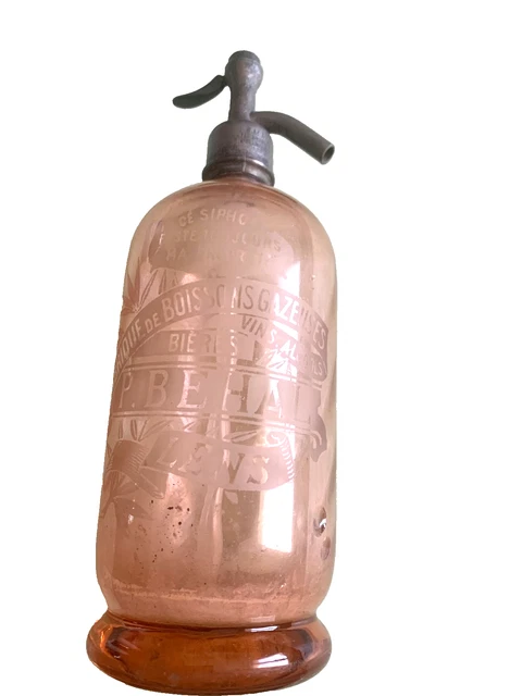34 cm - TRES GRAND SIPHON ANCIEN SELTZ CANNAGE COLLECTION BAR BISTROT