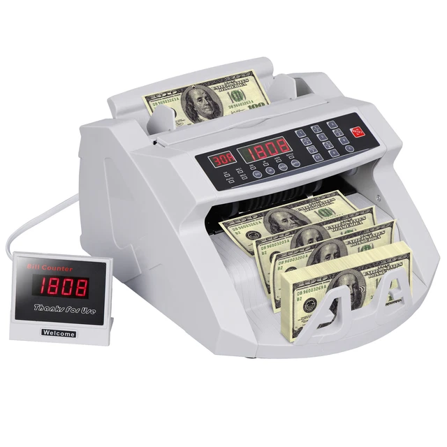 AUTO MONEY BILL Counter Currency Cash Detector Bank Machine UV & MG