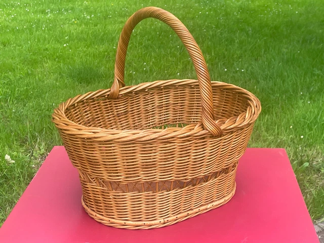 Grand panier ancien en tres bon etat avec poignées - Décoration