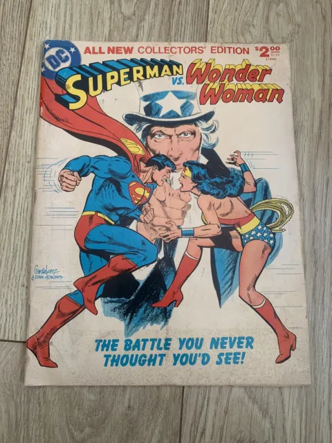 SUPERMAN vs WONDER WOMAN C-54 DC Collectors’ Edition Treasury Large Comic 1978