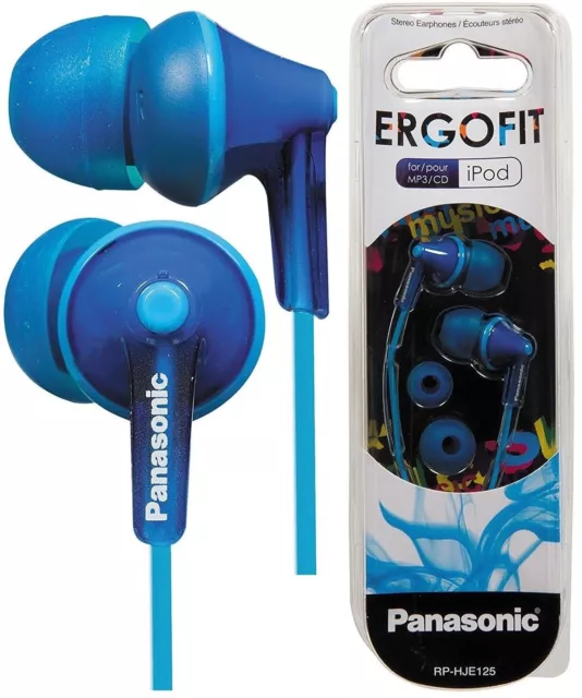 PANASONIC ERGO-FIT IN-EAR Earbud Style Headphones Earphones RP-HJE125 NEW!  £7.99 - PicClick UK