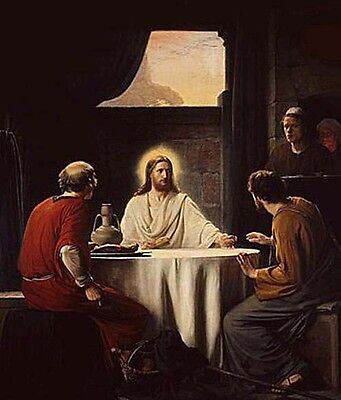 Oil painting The Last Supper Christ Jesus with his Followers The Road to Emmaus