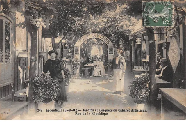 95.AM19371.Argenteuil.N°242.Gardens and groves of the Artistic Cabaret.Rue de l