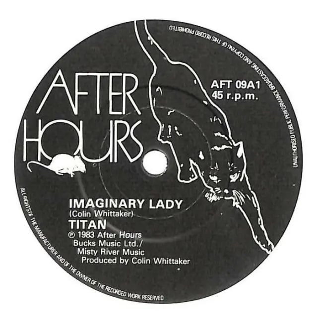 Titan Imaginary Lady UK 7" Vinyl Record Single 1983 AFT09 After Hours 45 VG+