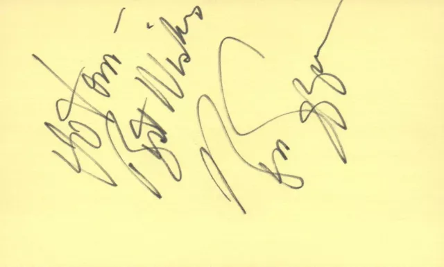 Ben Gazzara Actor 1976 Harkness Theater TV Movie Autographed Signed Index Card