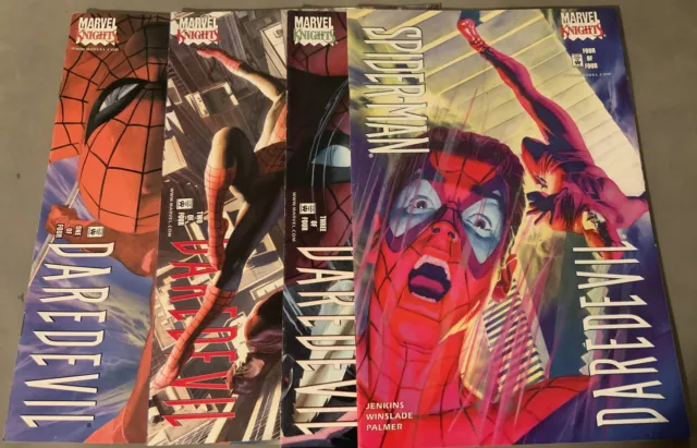 Marvel Knights Comics 2001 “Daredevil & Spider-Man” Issues #1, #2, #3, #4 Set