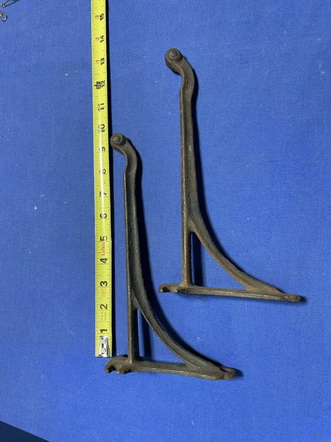 2 Antique Tack Harness Hooks Horse Barn Find Rustic IRON Vintage 4
