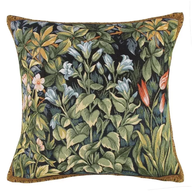 WILLIAM MORRIS FOREST Flowers Tapestry Pillow Sofa Couch Decorative ...