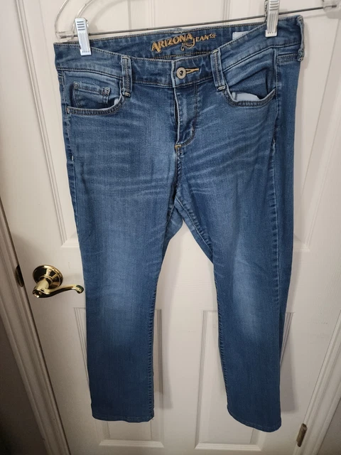ARIZONA JEANS WOMEN Juniors SIZE 9 SHORT Curvy BOOTCUT LIGHT Wash Denim Pants 19.99 PicClick