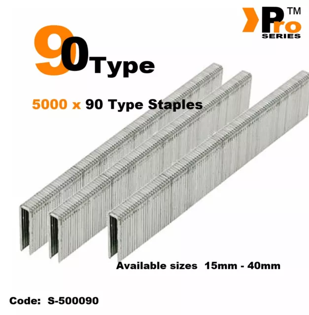 5000 x 90 Type Staples - Narrow crown