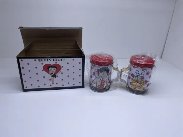 Betty Boop & Pudgy Dots Tin Salt & Pepper Shaker Westland Giftware w/orignal box