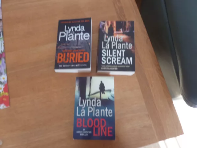 3 x Lynda La Plante Books Blood Line Buried Silent Scream All Good Used Conditio
